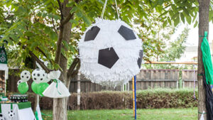 football inspired decoration for birthday parties