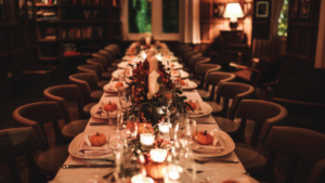 Dining Table set-up for thankgiving