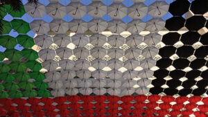 UAE National day umbrella decoration